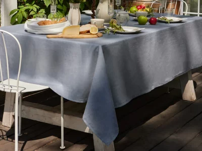 Скатерть льняная Linen collection grey 145X180 CM 3