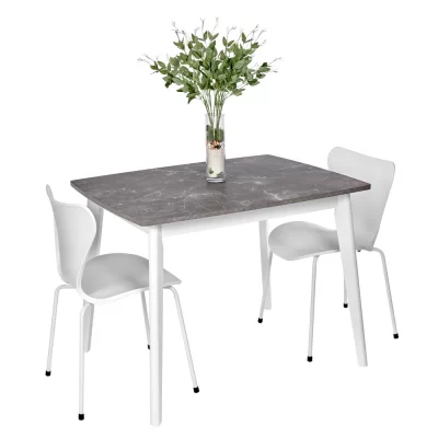 Комплект из 4 стульев Seven Style белый с белыми ножками 48X53X80 CM 8