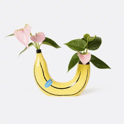 Ваза для цветов banana, 19 см, желтая 8