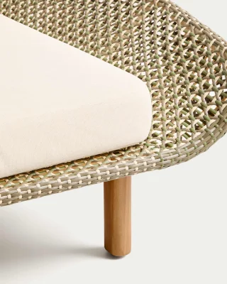Двойной шезлонг Olbia из синтетического ротанга и массива тика FSC 100% 165X156X76 CM 5