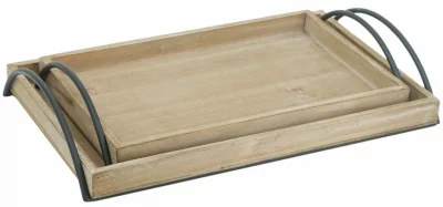 Комплект из двух декоративных подносов Ladislav 49X31X9 / 42X25X7 CM 5