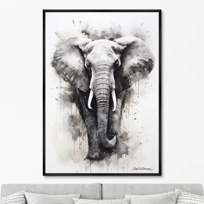 Постер на холсте Walking elephants 75X105 CM 6