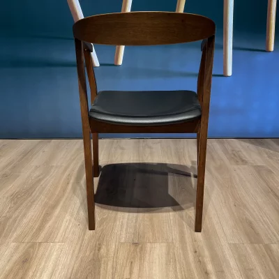 Стул Джон черная матовая экокожа орех 55X47.5X77 CM 12