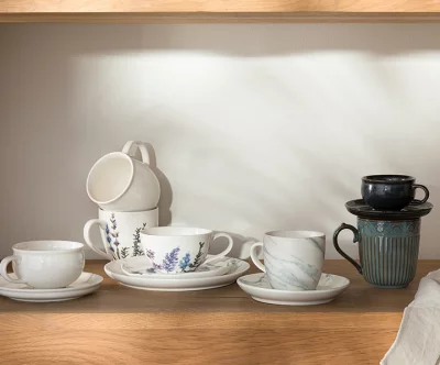 Набор из двух чайных пар Marble 250 ml 3
