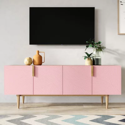 Тумба под TV Line 160X45X60 CM pink 4