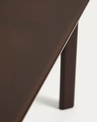 Овальный стол Erice из алюминия и коричневого закаленного стекла 180X90 CM 4
