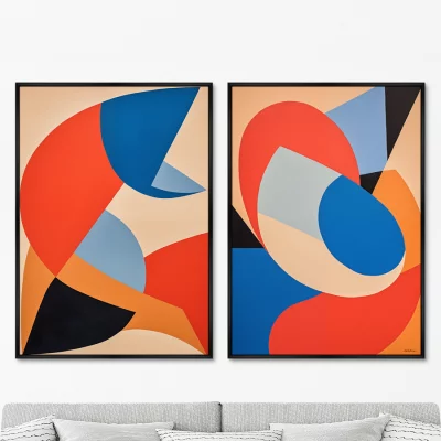 Набор из двух постеров на холсте Lobster The Cubic 75X105 / 75X105 CM 8