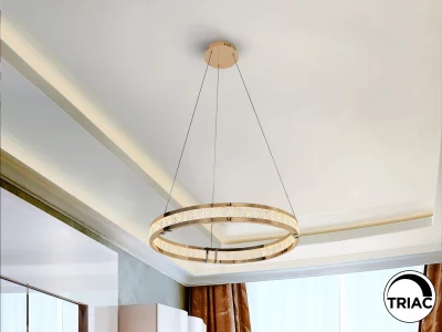 Люстра с 1 кольцом блестящее золото 60X8 CM 7