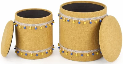 Комплект из двух пуфиков Grado 38X38X44 / 30X30X37 CM 3