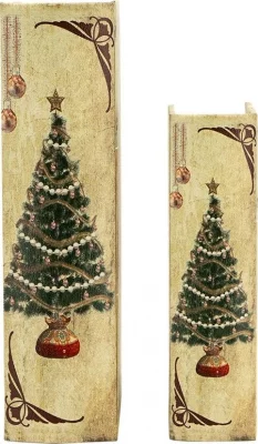 Набор из двух шкатулок в виде книг Xmas Tree 27X7X33 / 25X5X25 CM 4