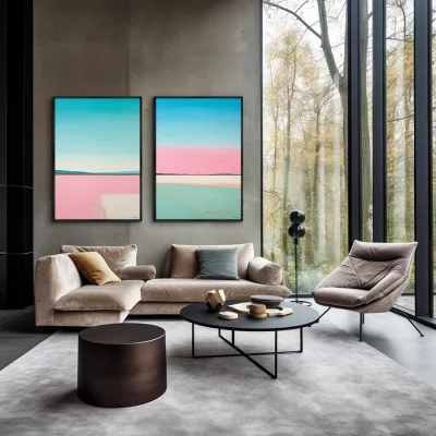 Набор из двух постеров на холсте Landscape Collection 75X105 / 75X105 CM 4
