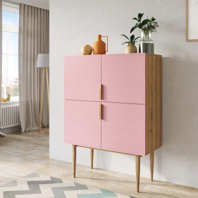 Комод Line 90X50X125 CM pink 3