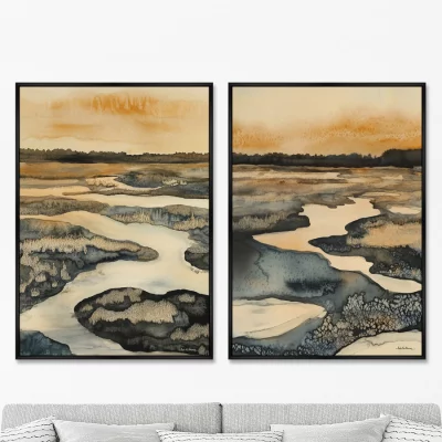 Композиция из двух репродукций картин на холсте Spring 75X105 / 75X105 CM 8