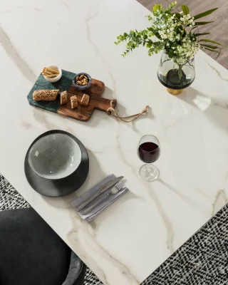 Стол Arya 200X100X77 CM керамическая столешница под мрамор 5