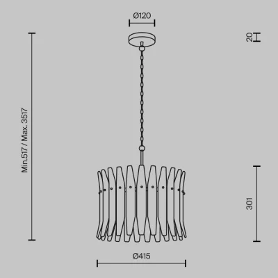 Подвесной светильник Shiver 42X42X52 CM 5
