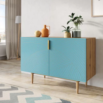 Комод Line 120X50X80 CM blue 3
