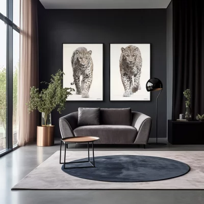 Набор из двух постеров на холсте Leopards 75X105 / 75X105 CM 4
