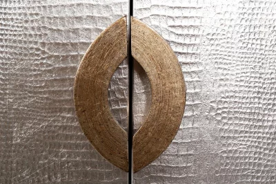 Комод серебристый с каменной столешницей 43X160X102 CM 6
