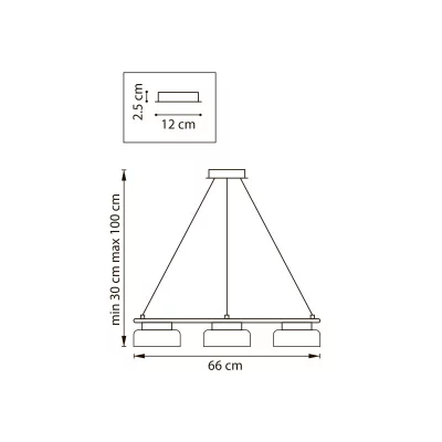 Подвесная люстра Fico 66X66X60 CM 3