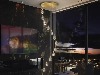 Люстра Aquaria 12L матовое золото 62X62X250 CM 4