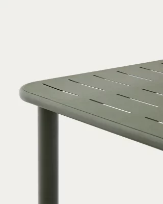 Набор: стол и 4 штабелируемых стула Brai из зелёной оцинкованной стали 180X90 CM 5