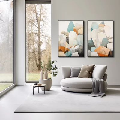 Набор из двух постеров на холсте Stones 75X105 / 75X105 CM 4