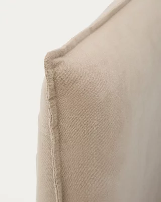 Чехол для основания кровати Jaira из льна и хлопка, тауп, для матраса 160x200 CM 160X200X29 CM 5
