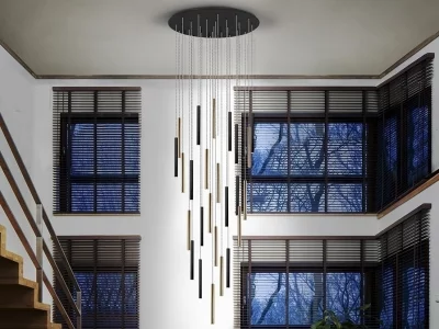 Подвесной светильник Varas 25L черно-золотой DIM 90X90X300 CM 8