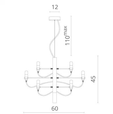 Подвесная люстра Molto 60X60X50 CM 3