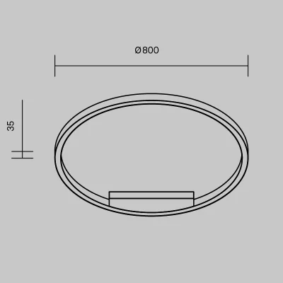 Потолочный светильник Rim 80X80X4 CM 5