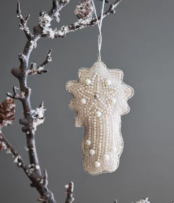 Набор из четырёх ёлочных украшений Christmas Pearls 10 CM 7