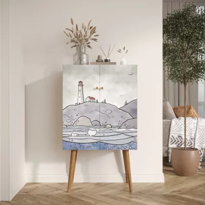 Комод на высоких ножках Berber 70X45X120 CM 4