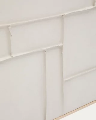 Картина из белого льна с геометрическим рисунком Klis 80X100 CM 5