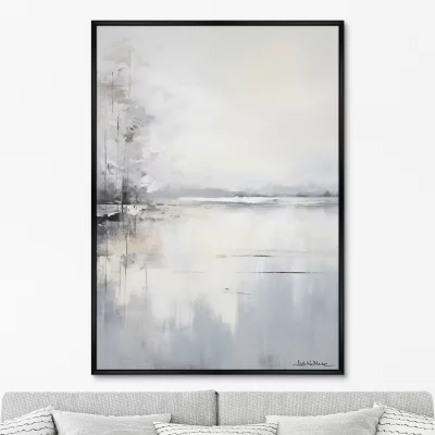 Постер на холсте Landscape collection Winter lake 75X105 CM 6