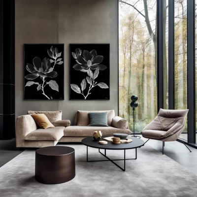 Набор из двух постеров на холсте Night bloom 75X105 / 75X105 CM 4
