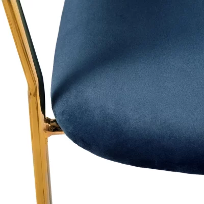 Комплект из 4 стульев Turin синий, золотые ножки 78 CM 8