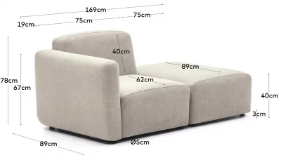 Модульный диван Neom 169X89X78 CM 3