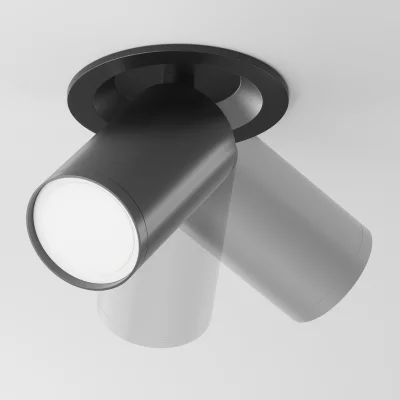 Встраиваемый светильник FOCUS S черный круглый 5