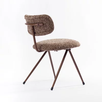 Стул Сеул коричневая ткань ножки металл (коричневый) 4