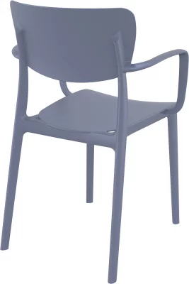 Стул пластиковый Lisa 53X54X82 CM серый 3