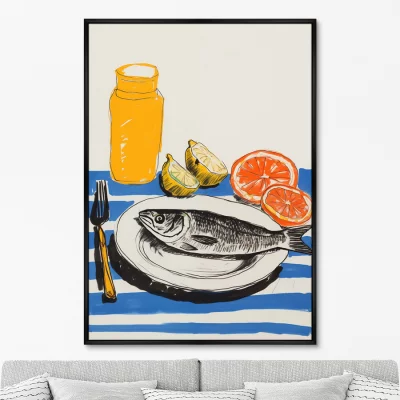 Постер на холсте Fish Day 75X105 CM 6
