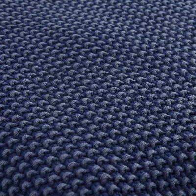 Плед из стираного хлопка Essential 180X130 CM тёмно-синего цвета 5