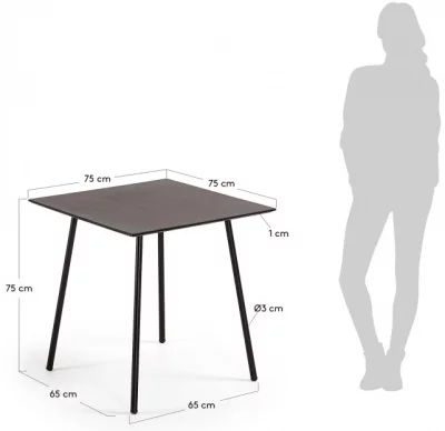 Стол с керамической столешницей Mathis 75X75X75 CM 5