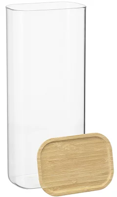 Банка для хранения прямоугольная Glass Bamboo 12X8X28 CM 7