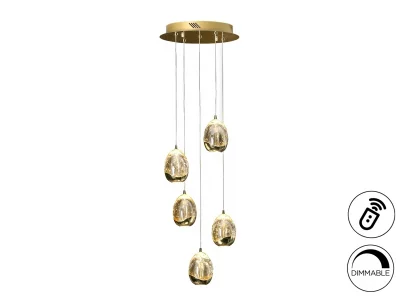 Люстра Rocio LED 5L DIM золотая 30X30X80 CM 5