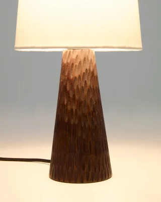 Настольная лампа Amire из дерева в тёмной отделке 20X20X50 CM 4