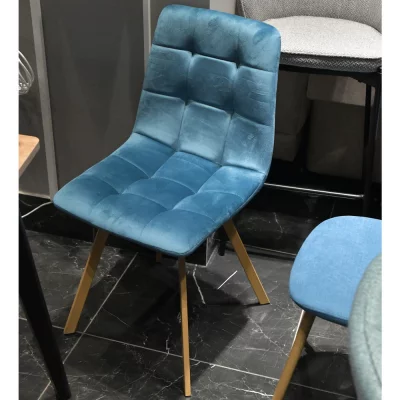 Комплект из 2 стульев Easy тёмно-бирюзовый с ножками под дерево 45X55X88 CM 8