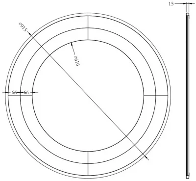 Зеркало Neofytos Ø91 CM 4