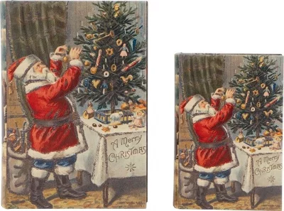 Набор из двух шкатулок в виде книг Xmas 27X7X33 / 25X5X25 CM 6