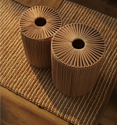 Корзина плетеная Dholak Beige Ethnic 35X35X45 CM 5